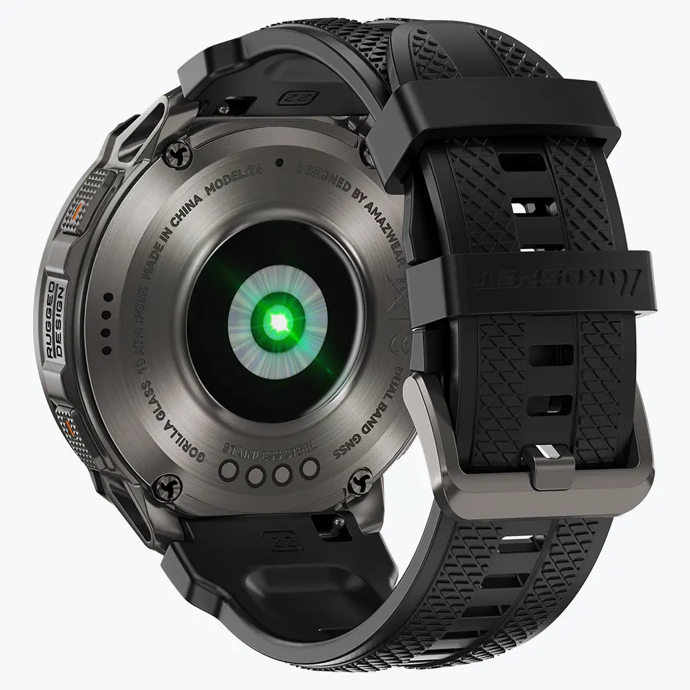 KOSPET tank t4 smartwatch black with silicone straps#color_black