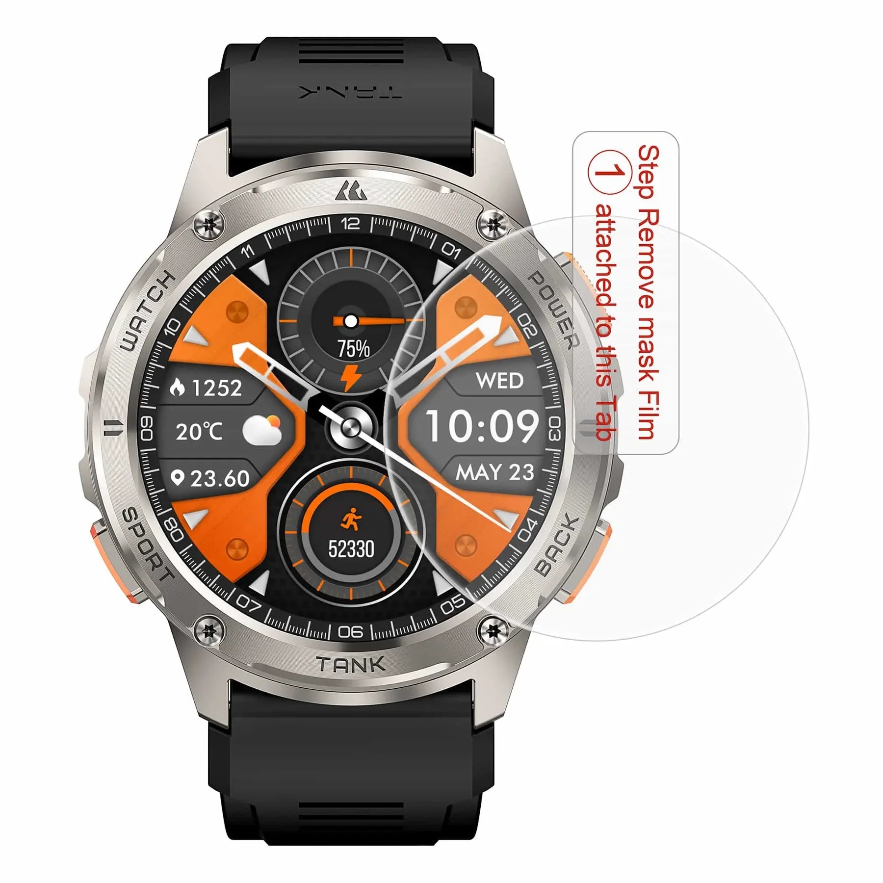 3-Pack Tempered Glass Screen Protector For KOSPET Magic R10/T3 Ultra Smart Watch