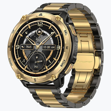 KOSPET tank t4 se smartwatch #color_black gold^package_Special Edition: Silicone+Steel Straps