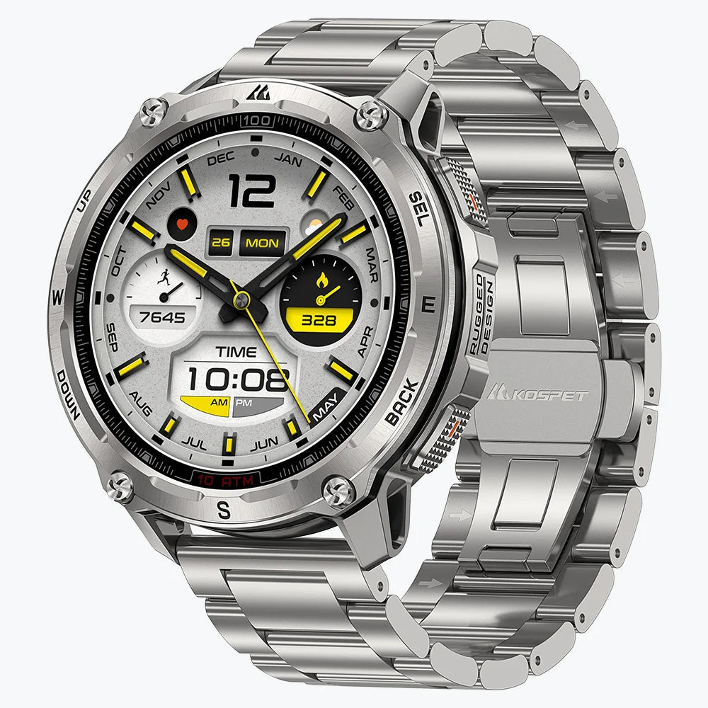 KOSPET tank t4 se smartwatch #color_silver^package_Special Edition: Silicone+Steel Straps