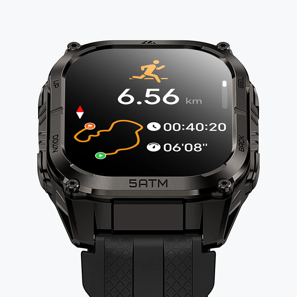 KOSPET tank m4c smartwatch black with silicone straps#color_black^package_Silicone Basic