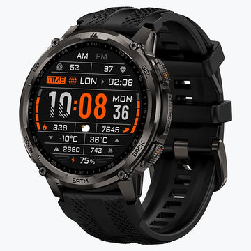 KOSPET tank t4c smartwatch black with silicone straps#color_black^package_Silicone Basic