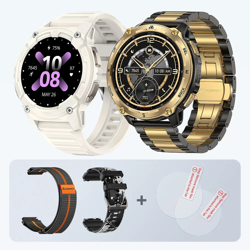 KOSPET tank t4 se smartwatch #color_black gold^package_T4SE+S2 Value Pack