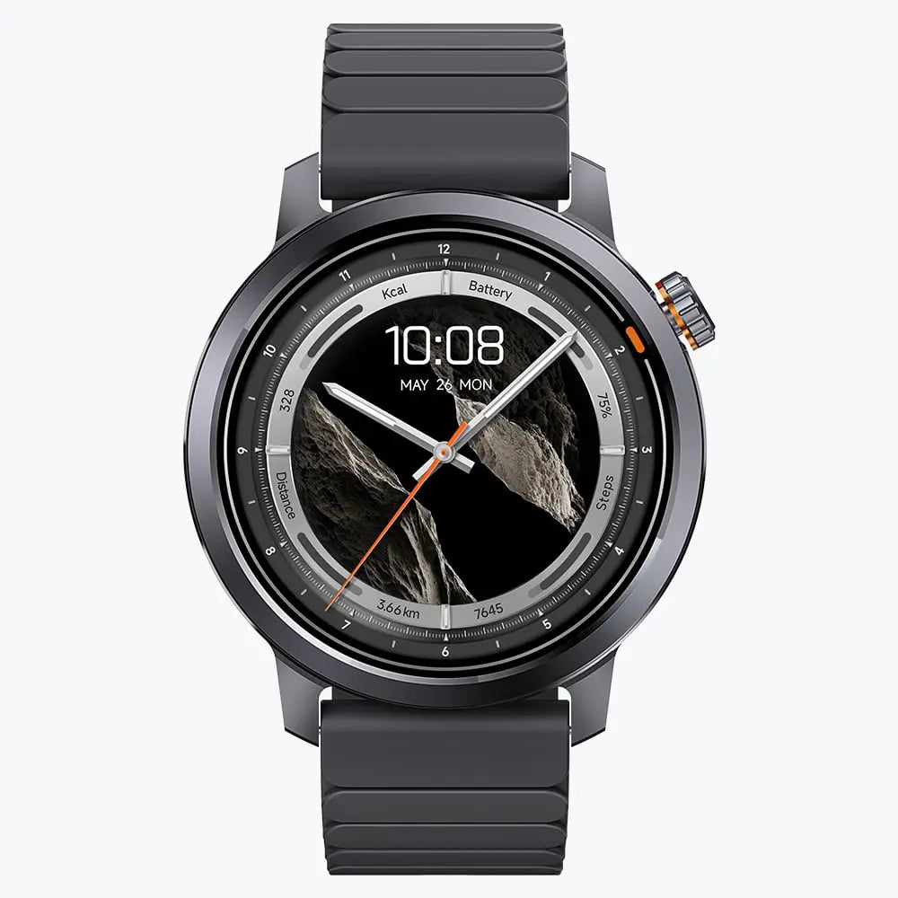 Kospet Magic Orb Smartwatch Black With Black Silicone Strap #color_black