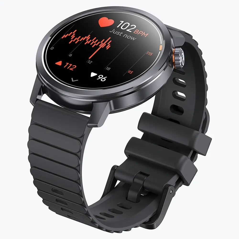 Kospet Magic Orb Smartwatch Black With Black Silicone Strap #color_black
