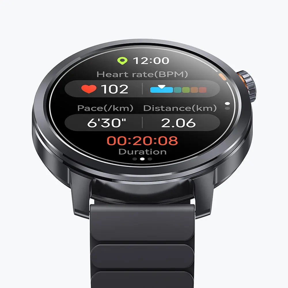 Kospet Magic Orb Smartwatch Black With Black Silicone Strap #color_black