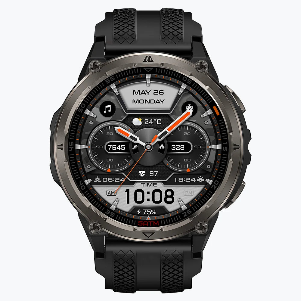 Kospet Orb 2 Smartwatch Black With Black Silicone Strap #color_black