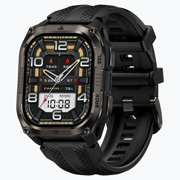 Kospet Pulse 2 Smartwatch Black With Black Silicone Strap #color_black