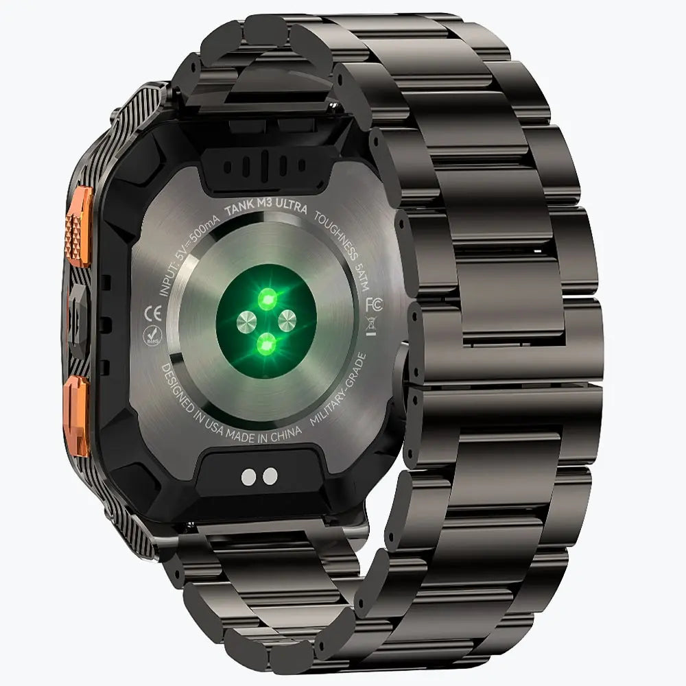 kospet-tank-m3-ultra-smartwatch-black-with-steel-straps#color_black^package_Silicone + Steel Premium